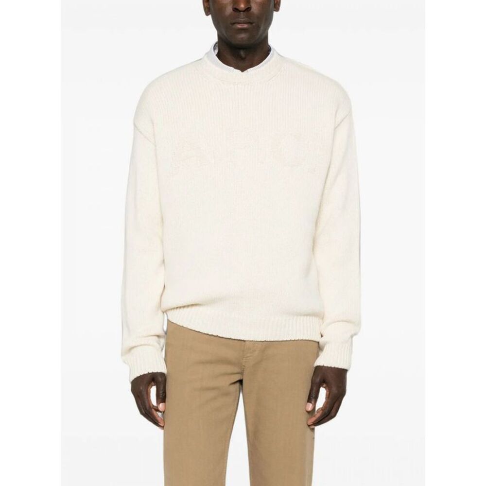 A.P.C. Men Crewneck Jumper A.P.C. In 100% Recycled Wool With Dropped Shoulders